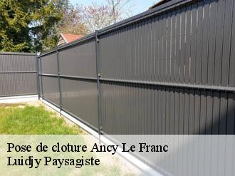 Pose de cloture  ancy-le-franc-89160 Lobry elagage 89